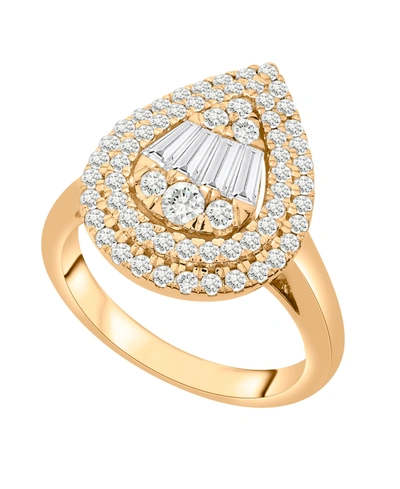 Wrapped In Love Diamond Teardrop Cluster Statement Ring (1 Ct. T.w.) In 14k White Gold Or 14k Yellow Gold, Created F