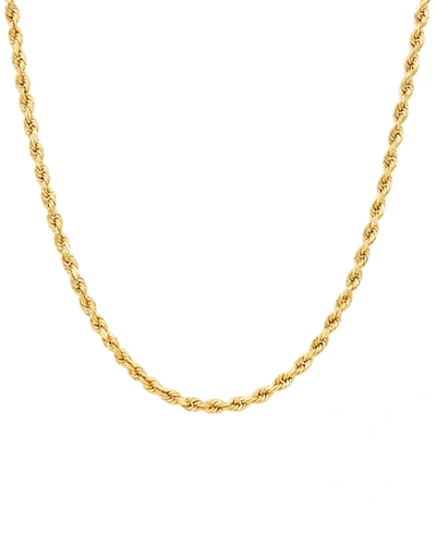Macy's Evergreen Rope Link 24" Chain Necklace (5-1/3mm) In 10k Gold In Yellow Gold