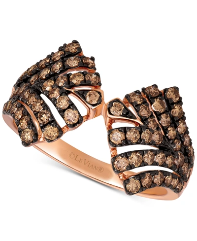 Le Vian Chocolatier Chocolate Diamond Statement Ring (3/4 Ct. T.w.) In 14k Rose Gold