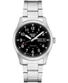 Seiko Men's Automatic 5 Sports Stainless Steel Bracelet Watch 43mm In Black