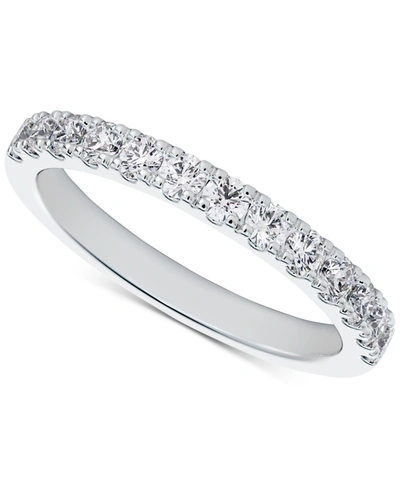 De Beers Forevermark Portfolio By  Diamond French Pave Wedding Band (1/2 Ct. T.w.) In 14k White, Yell In White Gold