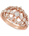 Le Vian Nude Diamond Round & Baguette Cluster Ring (7/8 Ct. T.w.) In 14k Rose Gold In Rose Gold