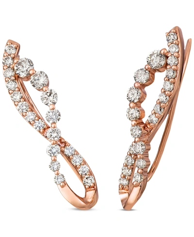 Le Vian Nude Diamond Twist Ear Climbers (1-1/5 Ct. T.w.) In 14k Rose Gold