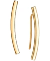 MACY'S POLISHED CURVED BAR EAR CLIMBER IN 10K GOLD