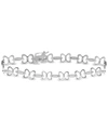 Macy's Diamond Butterfly Link Bracelet (1/6 Ct. T.w.) In Sterling Silver In Sterling Silver