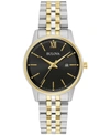 Bulova Women's Classic Two-tone Stainless Steel Bracelet Watch 32mm, Created For Macy's In Two-tone