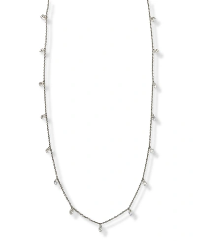 Inc International Concepts Shaky Stone Long Strand Necklace, 36" + 3" Extender, Created For Macy's In Silver