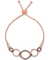 Le Vian Chocolate Diamond (3/4 Ct. T.w.) & Nude Diamond (5/8 Ct. T.w.) Bolo Bracelet In 14k Rose Gold In Rose Gold