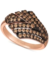 Le Vian Chocolate Diamond Statement Ring (5/8 Ct. T.w.) In 14k Rose Gold In Rose Gold
