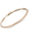 Givenchy Pave Twist Bangle Bracelet In Gold