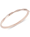 Givenchy Pave Twist Bangle Bracelet In Pink