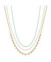 UNWRITTEN 14K GOLD FLASH PLATED 3-PIECES LAYERED CHAIN NECKLACE SET