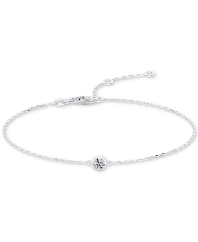 De Beers Forevermark Portfolio By  Diamond Honeycomb Solitaire Chain Bracelet (1/5 Ct. T.w.) In 14k W In White Gold