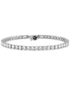 Esquire Men's Jewelry Cubic Zirconia Tennis Bracelet In Sterling Silver, Created For Macy's In Silver