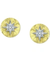 Giani Bernini Cubic Zirconia Star Cluster Disc Stud Earrings, Created For Macy's In Gold Over Silver