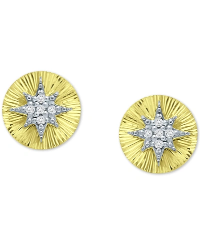 GIANI BERNINI CUBIC ZIRCONIA STARBURST DISC STUD EARRINGS, CREATED FOR MACY'S