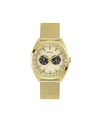 GUESS MEN'S GOLD-TONE STAINLESS STEEL MESH BRACELET MULTI-FUNCTION WATCH, 42MM