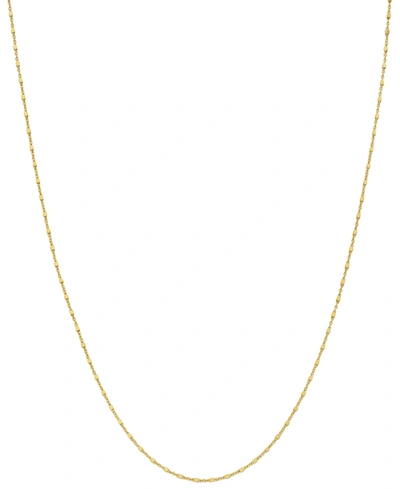 Giani Bernini 16" Square Bead Fancy Link Chain Necklace (1.25mm) In 18k Gold-plated Sterling Silver, In Gold Over Silver