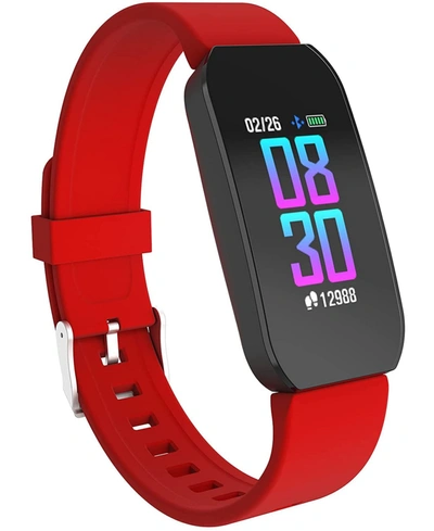 Itouch Unisex Red Silicone Strap Active Smartwatch 44mm