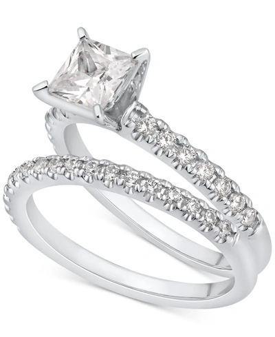 Macy's Diamond Princess-cut Bridal Set (1-1/2 Ct. T.w.) In 14k White Gold