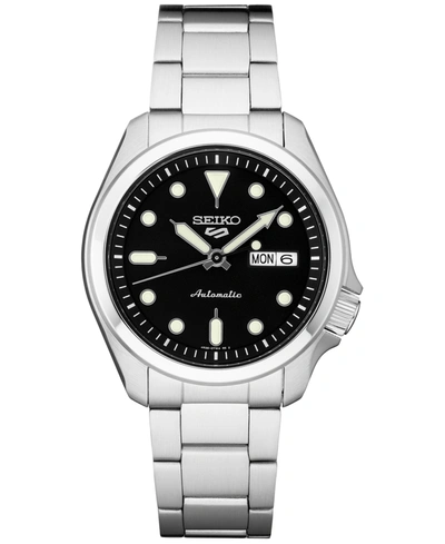 Seiko Men's Automatic 5 Sports Stainless Steel Bracelet Watch 43mm In Black