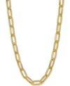 MACY'S PAPERCLIP LINK CHAIN 18" CHAIN NECKLACE (1-1/2MM) IN 14K GOLD