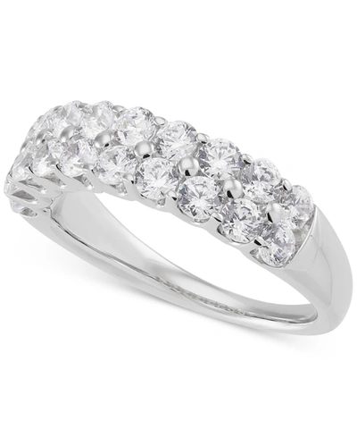 Grown With Love Igi Certified Lab Grown Diamond Double Row Ring (1-1/2 Ct. T.w.) In 14k White Gold