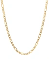 Italian Gold 24" Figaro Link Chain Necklace (3-1/5mm) In Solid 14k Gold In Gold