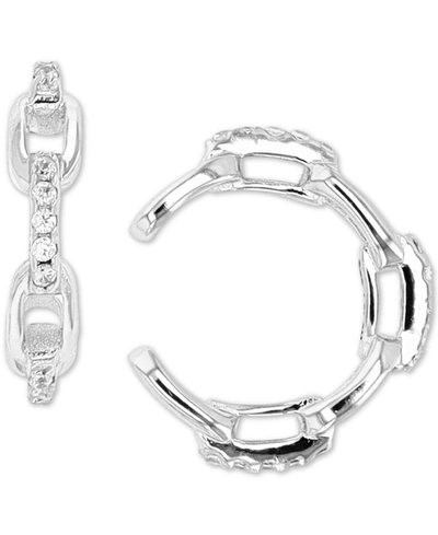 Macy's Cubic Zirconia Chain Link Ear Cuffs In White