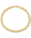 Italian Gold Cuban Link Chain Bracelet In 10k Gold In Gold