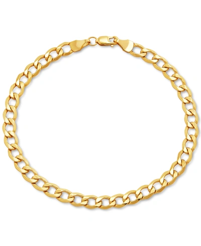 Italian Gold Cuban Link Chain Bracelet In 10k Gold