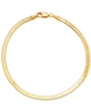 Italian Gold Herringbone Link Chain Bracelet In 10k Gold In Gold