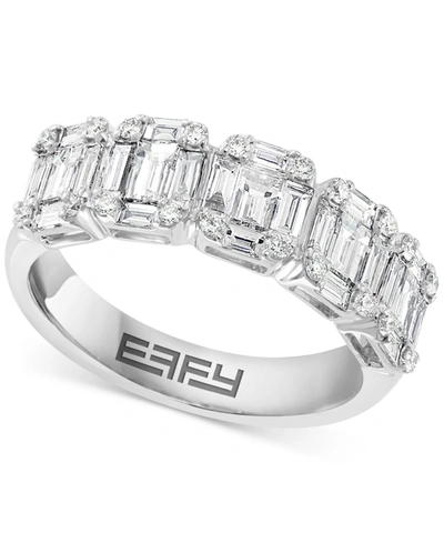 Effy Collection Effy Diamond Baguette Cluster Ring (1-1/4 Ct. T.w.) In 18k White Gold