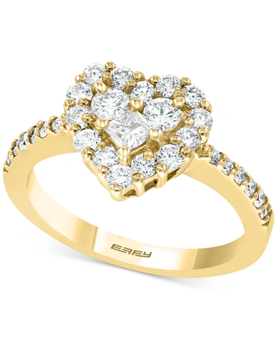 Effy Collection Classique By Effy Diamond Heart Ring (9/10 Ct. T.w.) In In 14k White, Yellow, Or Rose Gold In Yellow Gold