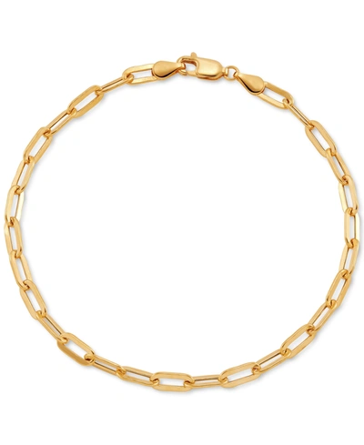 Italian Gold Paperclip Link Chain Bracelet In 10k Gold