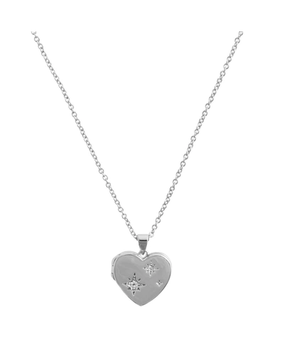 Olivia Burton Women's Celestial Star Heart Necklace In Silver-tone