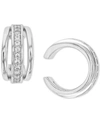 Macy's Cubic Zirconia Triple Row Ear Cuffs In Sterling Silver