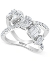 Effy Collection Effy Diamond Multi-shape Crossover Ring (1-5/8 Ct. T.w.) In 18k White Gold Or 18k Yellow Gold In White Gold