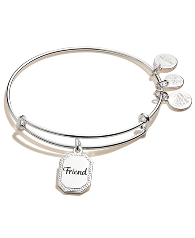 Alex And Ani Friend United By Soul Let The Good Times Roll Charm Bangle In Silver-tone