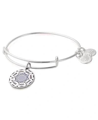 Alex And Ani What Is For You Will Not Pass You Charm Bangle In Silver-tone