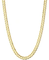 ITALIAN GOLD 20" OPEN CURB LINK CHAIN NECKLACE (3-5/8MM) IN SOLID 14K GOLD