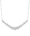 Effy Collection Effy Diamond Cluster 18" Statement Necklace (1 Ct. T.w.) In 14k White Gold (also Available In 14k Tw In White Gold