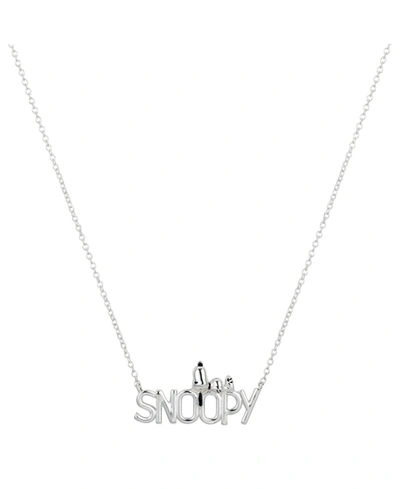 Peanuts Fine Silver Plated "snoopy" Pendant Necklace