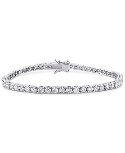 Macy's Lab-created Moissanite Tennis Bracelet (5-1/10 Ct. T.w.) In Sterling Silver