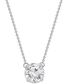Badgley Mischka Certified Lab Grown Diamond Solitaire Pendant 18" Necklace (2-1/4 Ct. T.w.) In 14k Gold In White Gold