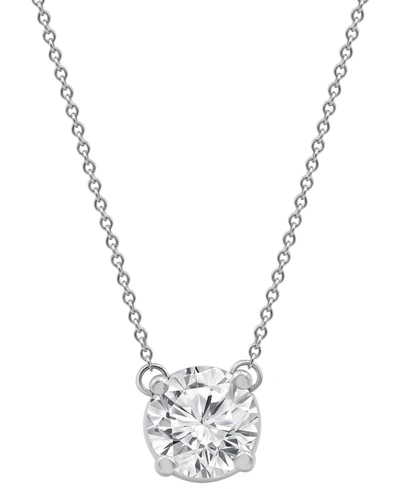 Badgley Mischka Certified Lab Grown Diamond Solitaire Pendant 18" Necklace (2-1/4 Ct. T.w.) In 14k Gold In White Gold
