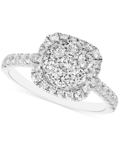Macy's Diamond Cluster Halo Ring (1 Ct. T.w.) In 14k White Gold