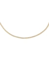 Adinas Jewels Thin Tennis Choker In 14k Gold Plated Over Sterling Silver