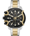 Diesel Men's Griffed Chronograph Two-tone Stainless Steel Bracelet Watch, 48mm In Gold-tone