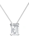 Macy's Lime Quartz Solitaire 18" Pendant Necklace In 14k Gold-plated Sterling Silver (also In White Quartz In White Quartz